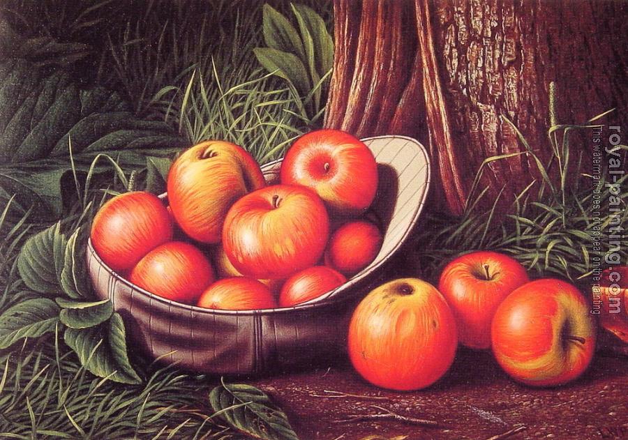 Levi Wells Prentice : Still Life with Apples in a New York Giants Cap